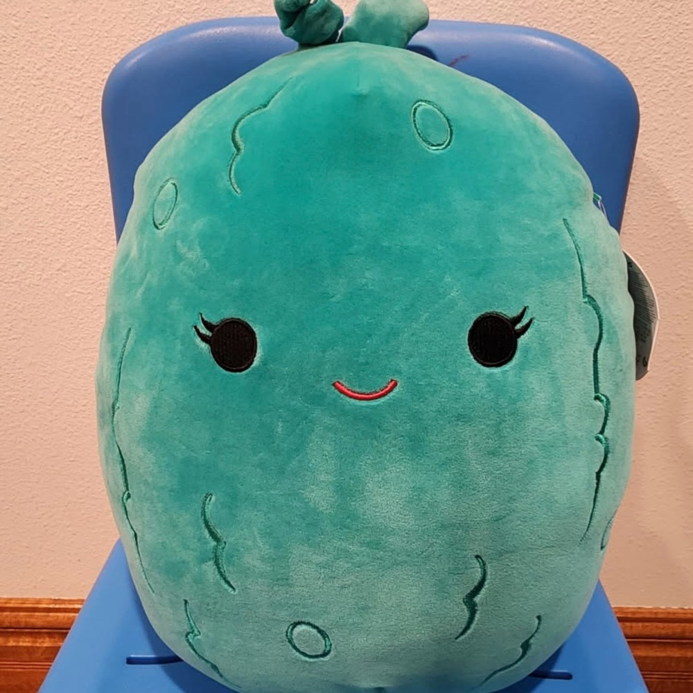 Squishmallows Teal Stuffed pickle